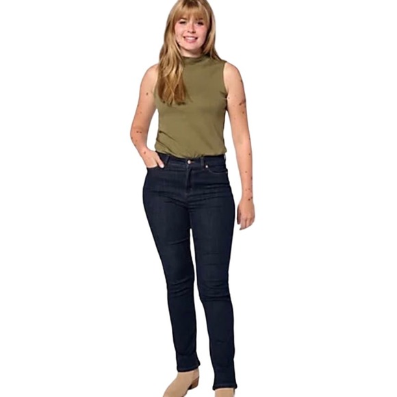 Denim & Co. Canyon Retreat Stovepipe Ranger Jean DARK WASH NWT SIZE 18W - Picture 2 of 9